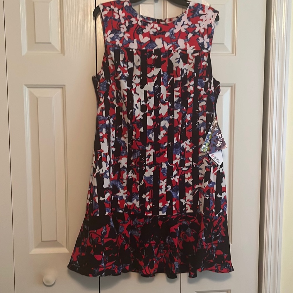 NWT Peter Pilotto for Target Floral Stripe Sleeveless Shift Dress SizeXL